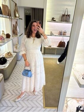 ANTONIO MELANI White Eyelet Maxi Dress